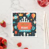 Maak schaak koning en koningin spel nacht 13e verj servet (Insitu)