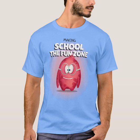 Maak school de pretzone leraar t-shirt (Voorkant)