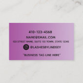 Maak schoonheid QR Code Scannen naar Boekbenoeming Visitekaartje (Achterkant)