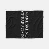 Maak skiën weer goedkoop fleece deken (Voorkant (Horizontaal))