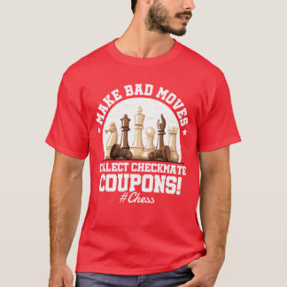 Maak slechte zetten Verzamel Checkmate Sjachthrowb T-shirt