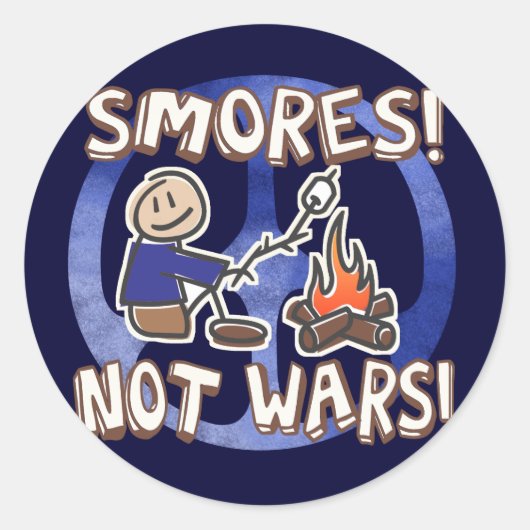 Maak S'mores geen Wars Stickers (Voorkant)