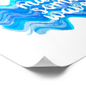 maak sommige golven blauw en witte waterverf citaa poster (Hoek)