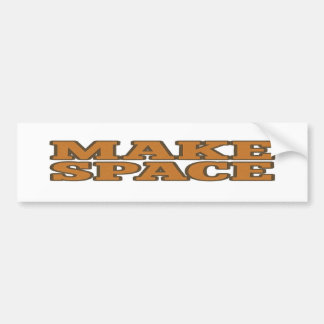 Maak Space Retro 70s Slab Serif Sinaasappel en Bru Bumpersticker