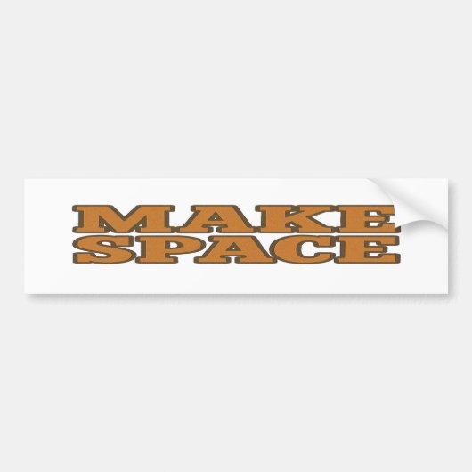 Maak Space Retro 70s Slab Serif Sinaasappel en Bru Bumpersticker (Voorkant)