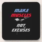 Maak Spieren Bodybuilding Fitness Motivatie Bier Onderzetter (Voorkant)