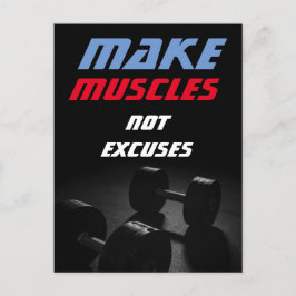 Maak Spieren Bodybuilding Fitness Motivatie Briefkaart