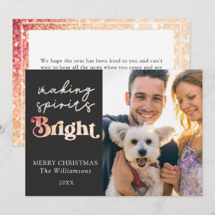 Maak spirits helder op maat voor kerstfoto's feestdagenkaart