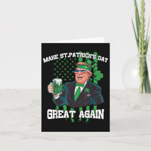Maak St. Patrick-dag weer geweldig Vintage Trump D Kaart