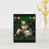 Maak St Patrick Day weer geweldig Grappig Trump 20 Kaart (Gele Bloem)