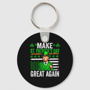 Maak St Patrick Day weer geweldig Trump Drink bij Sleutelhanger