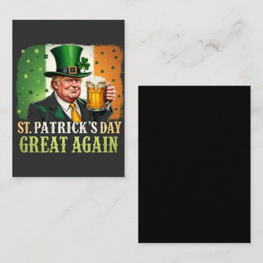 Maak St. Patrick weer geweldig Trump Iers  Notitiekaartje (Voorkant / Achterkant)
