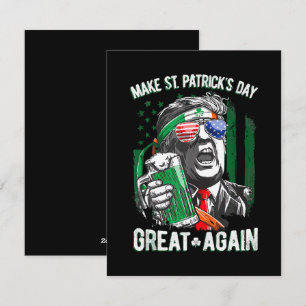 Maak St. Patrick's Dag weer geweldig, grappig Trum Feestdagenkaart