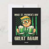 Maak St. Patrick's Dag weer groot Feestdagenkaart (Achterkant)