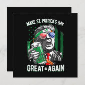 Maak St. Patrick's Dag weer Groot Funny Trump Kaart (Voorkant / Achterkant)