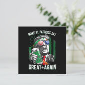 Maak St. Patrick's Dag weer Groot Funny Trump Kaart (Staand voorkant)