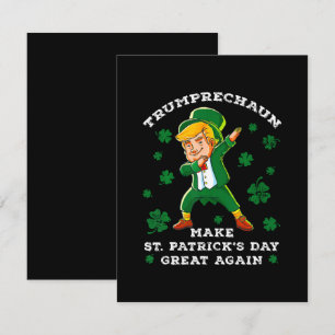 Maak St. Patrick's Dag Weer Groot Funny Trump Notitiekaartje