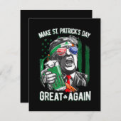 Maak St. Patrick's Dag weer Groot Grappig Trump Feestdagenkaart (Voorkant / Achterkant)