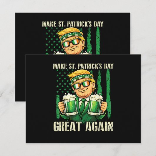 Maak St. Patrick's Dag weer Groot Kaart (Voorkant / Achterkant)