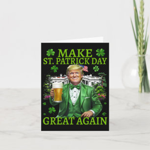 Maak St. Patrick's Day Geweldig Weer Grappig Trump Kaart