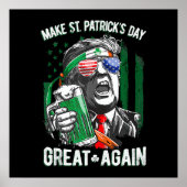 Maak St. Patrick's Day Groot Again Grappig Trump Poster (Voorkant)