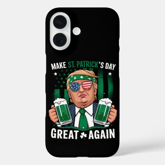 Maak St. Patrick's Day Groot Again Iers Trump Case-Mate iPhone Case (Achterkant)