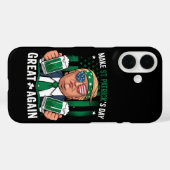 Maak St. Patrick's Day Groot Again Iers Trump Case-Mate iPhone Case (Achterkant (horizontaal))