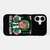 Maak St. Patrick's Day Groot Again Iers Trump iPhone 16 Hoesje (Achterkant horizontaal)