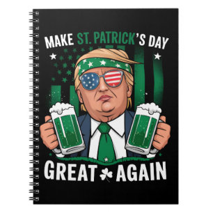 Maak St. Patrick's Day Groot Again Iers Trump Notitieboek
