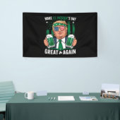 Maak St. Patrick's Day Groot Again Iers Trump Spandoek (Beurs)