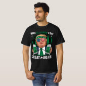 Maak St. Patrick's Day Groot Again Iers Trump T-shirt (Voorkant volledig)