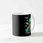 Maak St. Patrick's Day Groot Again Ierse Leprechau Koffiemok (Voorkant rechts)