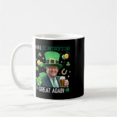 Maak St. Patrick's Day Groot Again Ierse Leprechau Koffiemok (Links)