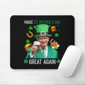 Maak St. Patrick's Day Groot Again Ierse Leprechau Muismat (Met muis)