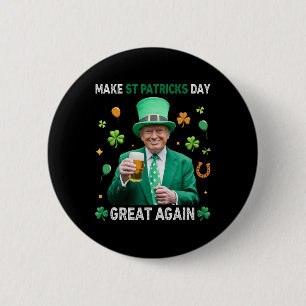Maak St. Patrick's Day Groot Again Ierse Leprechau Ronde Button 5,7 Cm