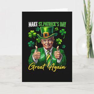 Maak St. Patrick's Day Groot Again Klaver Trump Kaart