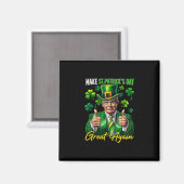 Maak St. Patrick's Day Groot Again Klaver Trump L Magneet (Voorkant / Achterkant)