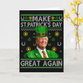 Maak St. Patrick's Day Groot Again Schijnheilige T Kaart (Gele Bloem)