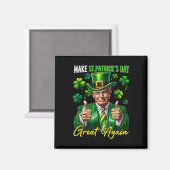 Maak St. Patrick's Day Groot Again Schijnheilige T Magneet (Voorkant / Achterkant)