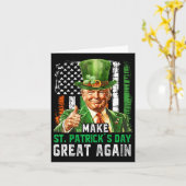 Maak St. Patrick's Day Groot Again Trump Amerikaan Kaart (Gele Bloem)
