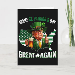 Maak St. Patrick's Day Groot Again Trump Shamrock Kaart
