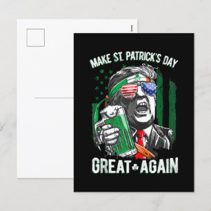 Maak St. Patrick's Day Groot Opnieuw Grappig Trump Feestdagenkaart