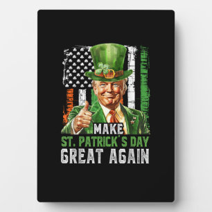 Maak St Patrick's Day opnieuw een Shamrock Trump Fotoplaat