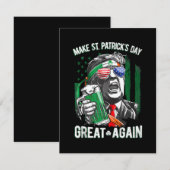 Maak St. Patrick's Day opnieuw geweldig Grappig Tr Notitiekaartje (Voorkant / Achterkant)