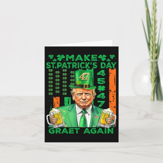 Maak St. Patrick's Day opnieuw geweldig Vlag Grapp Kaart (Voorkant)