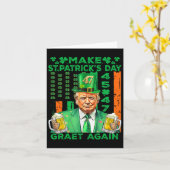 Maak St. Patrick's Day opnieuw geweldig Vlag Grapp Kaart (Gele Bloem)