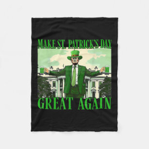 Maak St. Patrick's Day weer een grappige Trump Fleece Deken