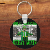 Maak St. Patrick's Day weer een grappige Trump Sleutelhanger (Voorkant)