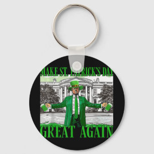 Maak St. Patrick's Day weer een grappige Trump Sleutelhanger