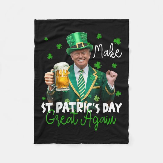 Maak St Patrick's Day weer geweldig American Shamr Fleece Deken (Voorkant)